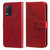 For OPPO Realme 8 5G 7-petal Flowers Embossing Pattern Horizontal Flip PU Leather Case with Holder & Card Slots & Wallet & Photo Frame(Red)