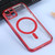 For iPhone 14 MagSafe Electroplating Straight TPU Phone Case (Red)