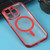 For iPhone 13 Pro MagSafe Electroplating Straight TPU Phone Case (Red)