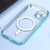 For iPhone 14 Plus MagSafe Electroplating Straight TPU Phone Case (Green)