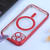 For iPhone 14 Plus MagSafe Electroplating Straight TPU Phone Case (Red)