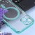 For iPhone 11 MagSafe Electroplating Straight TPU Phone Case (Green)