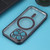 For iPhone 13 Pro MagSafe Electroplating Straight TPU Phone Case (Black)