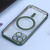 For iPhone 12 MagSafe Electroplating Straight TPU Phone Case(Dark Green)