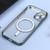 For iPhone 12 MagSafe Electroplating Straight TPU Phone Case(Dark Green)