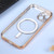 For iPhone 14 Plus MagSafe Electroplating Straight TPU Phone Case (Gold)