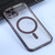 For iPhone 14 Plus MagSafe Electroplating Straight TPU Phone Case (Black)