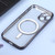 For iPhone 14 Plus MagSafe Electroplating Straight TPU Phone Case (Black)