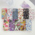 For iPhone 13 mini Water Sticker Flower Pattern PC Phone Case(White Backgroud Blue Flower)