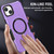 For iPhone 15 MagSafe Shockproof Armor Phone Case(Purple)