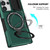 For Samsung Galaxy S23 Ultra 5G Sliding Camshield Magsafe Holder TPU Hybrid PC Phone Case(Deep Green)