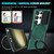 For Samsung Galaxy S23 Ultra 5G Sliding Camshield Magsafe Holder TPU Hybrid PC Phone Case(Deep Green)