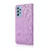 For Samsung Galaxy A72 5G / 4G Skin Feel Embossed Sunflower Horizontal Flip Leather Case with Holder & Card Slots & Wallet & Lanyard(Purple)