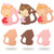MJYJ019 Silicone Baby Teether Children Molar Stick Toy, Color: Monkey-Pink