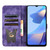 For OPPO A17 4G Butterfly Cat Embossing Flip Leather Phone Case(Purple)