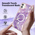 For iPhone 11 Marble Pattern Dual-side IMD Magsafe TPU Phone Case(Purple 002)