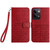 For OPPO Reno9 / Reno9 Pro Rhombic Texture Leather Phone Case with Lanyard(Red)