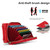 For OPPO Find N2 Flip Rhombic Texture Card Bag Phone Case with Dual Lanyard(Red)