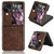 For OPPO Find N3 Flip Litchi Texture Back Cover Phone Case(Brown)