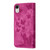 For iPhone XR Butterfly Cat Embossing Flip Leather Phone Case(Pink)