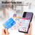 For Samsung Galaxy S22+ 5G Retro Painted Zipper Wallet Back Phone Case(Purple)
