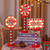 Christmas Street Sign STOP Decorative Lights Wooden Window Atmosphere LED Lights, Style:  NORTH POLE