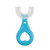U-shaped Children Baby Hand-held Soft Toothbrush Brushing Artifact for 2-6 Years Old, Style: Heart Shape(Blue)