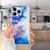 For iPhone 15 Pro IMD Shell Pattern TPU Phone Case(Sky Blue Purple Marble)