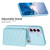 For Samsung Galaxy S22+ 5G BF26 Wave Pattern Card Bag Holder Phone Case(Blue)
