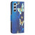 For Samsung Galaxy S24 5G Colored Drawing Pattern Leather Phone Case(Gold Butterfly)