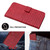 For iPhone 12 / 12 Pro Rhombic Texture Leather Phone Case with Lanyard(Red)