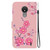 For Nokia C21 Crystal Texture Colored Drawing Leather Phone Case(Cherry Blossoms)