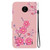 For Nokia C20 / C10 Crystal Texture Colored Drawing Leather Phone Case(Cherry Blossoms)