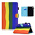 For Samsung Galaxy Tab A9 Colored Drawing Stitching Flip Leather Tablet Case(Rainbow)