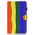 For Samsung Galaxy Tab A9 Colored Drawing Stitching Flip Leather Tablet Case(Rainbow)