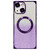 For iPhone 14 Square Gradient Magsafe Electroplating TPU Phone Case(Purple)