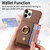 For iPhone 11 Pro Max Litchi Leather Oil Edge Ring Card Back Phone Case(Brown)