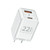 ROCK Space T66 Mini Dual-port Folding Super Si Travel Charger Power Adapter, CN Plug(White)