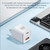 ROCK Space T66 Mini Dual-port Folding Super Si Travel Charger Power Adapter, CN Plug(White)