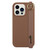 For iPhone 14 Pro Max Wrist Strap Holder TPU Phone Case(Coffee)