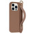 For iPhone 14 Pro Max Wrist Strap Holder TPU Phone Case(Coffee)