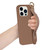 For iPhone 14 Pro Max Wrist Strap Holder TPU Phone Case(Coffee)