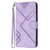 For iPhone 12 / 12 Pro Line Pattern Skin Feel Leather Phone Case(Light Purple)