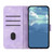 For iPhone 12 mini Line Pattern Skin Feel Leather Phone Case(Light Purple)