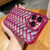 For iPhone 11 Woven Grid 3D Electroplating Laser Engraving Glitter Paper Phone Case(Rose Gold)