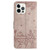 For iPhone 15 Pro Cat Embossing Pattern Leather Phone Case with Lanyard(Grey)