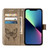 For iPhone 15 Plus Embossed Butterfly Leather Phone Case(Grey)