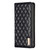 For iPhone 15 Pro Diamond Lattice Magnetic Leather Flip Phone Case(Black)