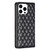 For iPhone 15 Pro Diamond Lattice Magnetic Leather Flip Phone Case(Black)