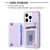 For iPhone 14 Pro BF26 Wave Pattern Card Bag Holder Phone Case(Purple)